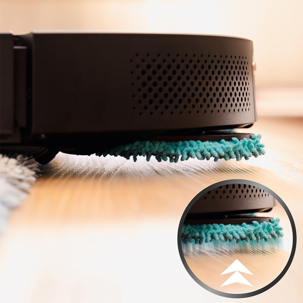 Cecotec Robot Aspirador y Friegasuelos Conga 15090 SpinArm Home&Wash. 8000Pa, App, Navegación Láser, Base Autovaciado con Tanques de Polvo y Agua, Limpieza-Secado de Mopas, Cepillo Silicona y Mopas