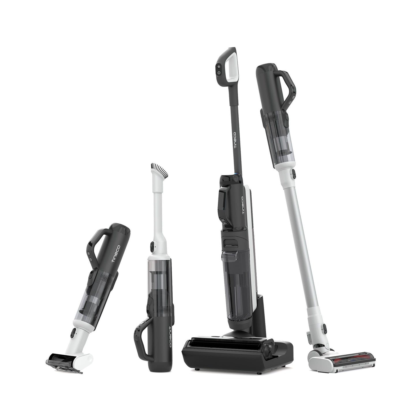 Tineco Floor One Stretch S6 Aspiradora en Seco y Húmedo, Aspirador Vertical,Posición Plana de 180°, Diseño Compacto de 13 cm, Autolimpieza Flashdry a 70 °C en 5 Minutos, Limpieza por Las Tres Caras