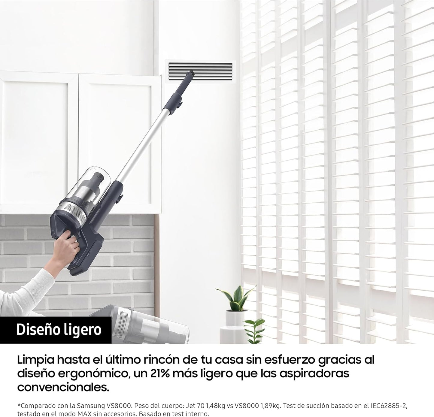 Samsung Aspiradora Cable Jet 75E Pet 200W, con Cepillo para Mascotas VS20B75AGR5/WA