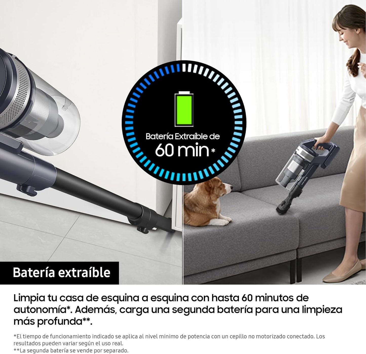 Samsung Aspiradora Cable Jet 75E Pet 200W, con Cepillo para Mascotas VS20B75AGR5/WA