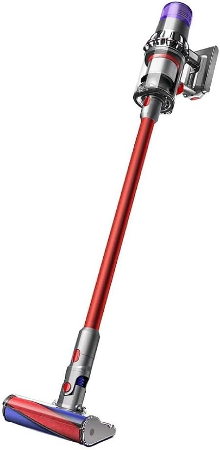 Dyson V11 Fluffy™ Aspiradora sin Cable – 185 AW, 60 min de autonomía, Cepillo con Suave Cabezal Giratorio, minicepillo motorizado, 3 Modos de Potencia, Pantalla LCD, Roja