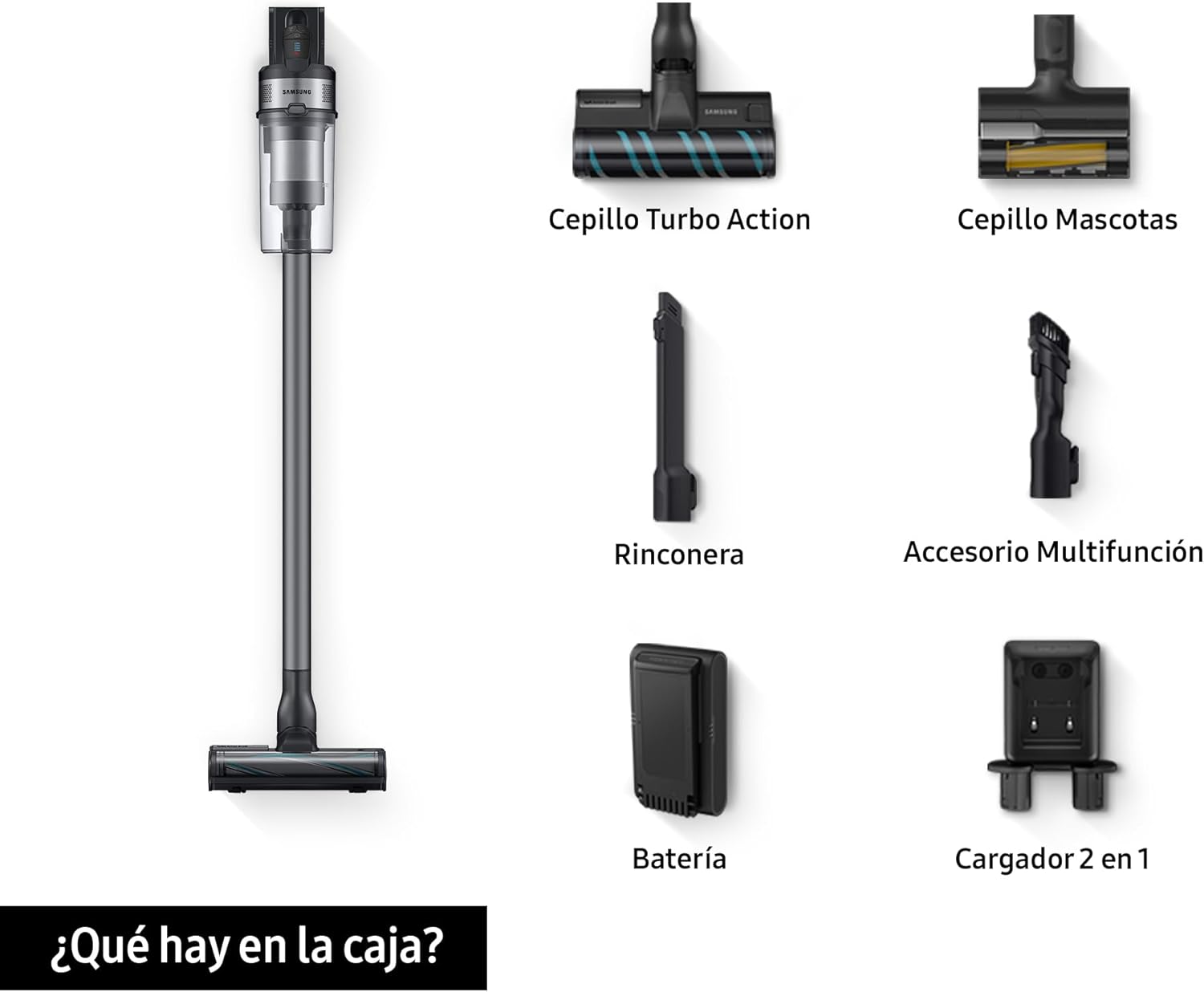 Samsung Aspiradora Cable Jet 75E Pet 200W, con Cepillo para Mascotas VS20B75AGR5/WA