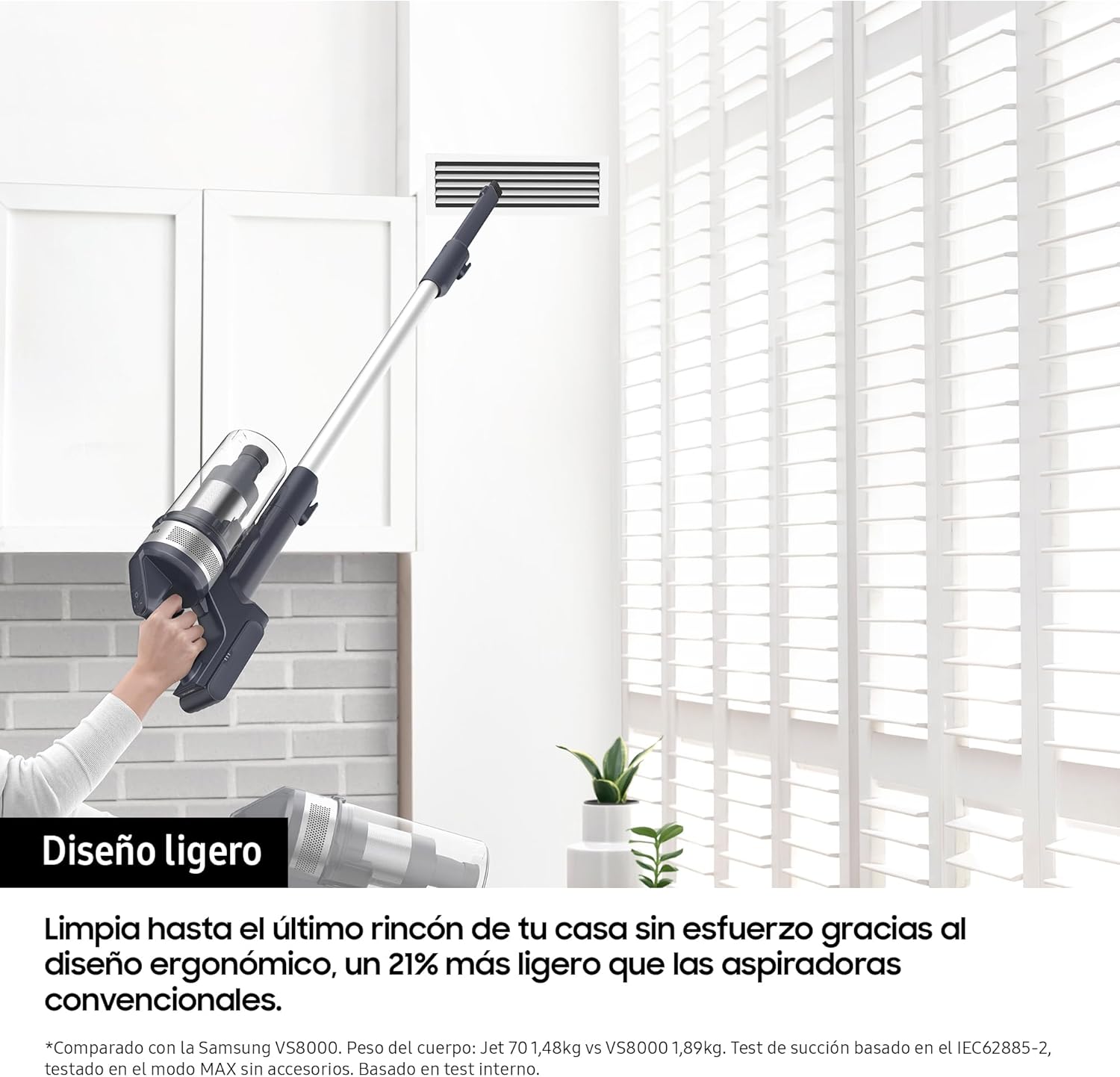 Samsung Aspiradora Cable Jet 75E Pet 200W, con Cepillo para Mascotas VS20B75AGR5/WA