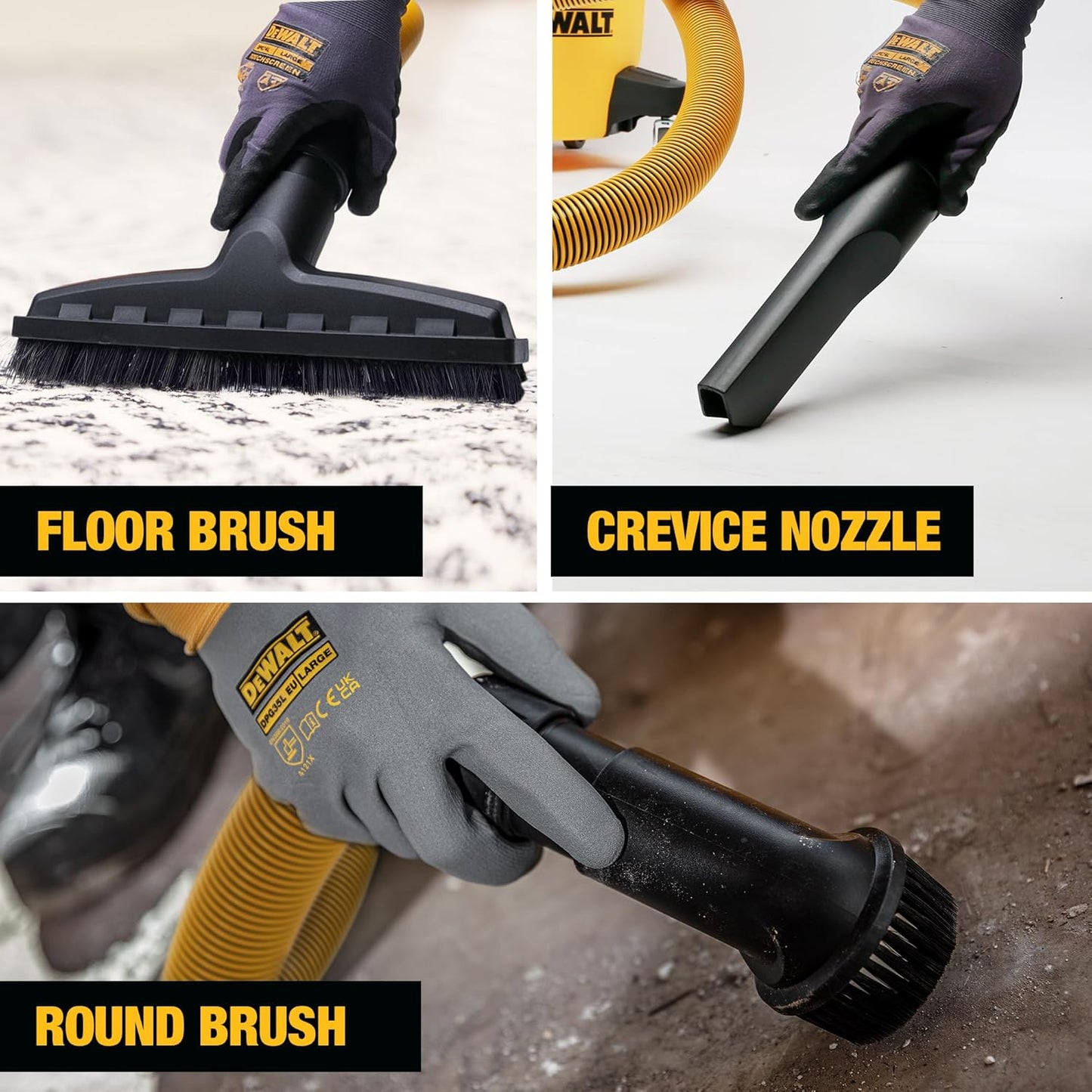 DEWALT Shop Vacuum DXV05P-QTB Aspiradora de 5 galones 4 HP STEALTHSONIC Aspiradora de tienda ultra silenciosa de polietileno con potente succión para garaje, lugar de trabajo y taller